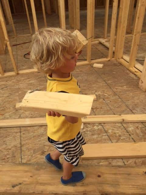 Helping Daddy at the jobsite…